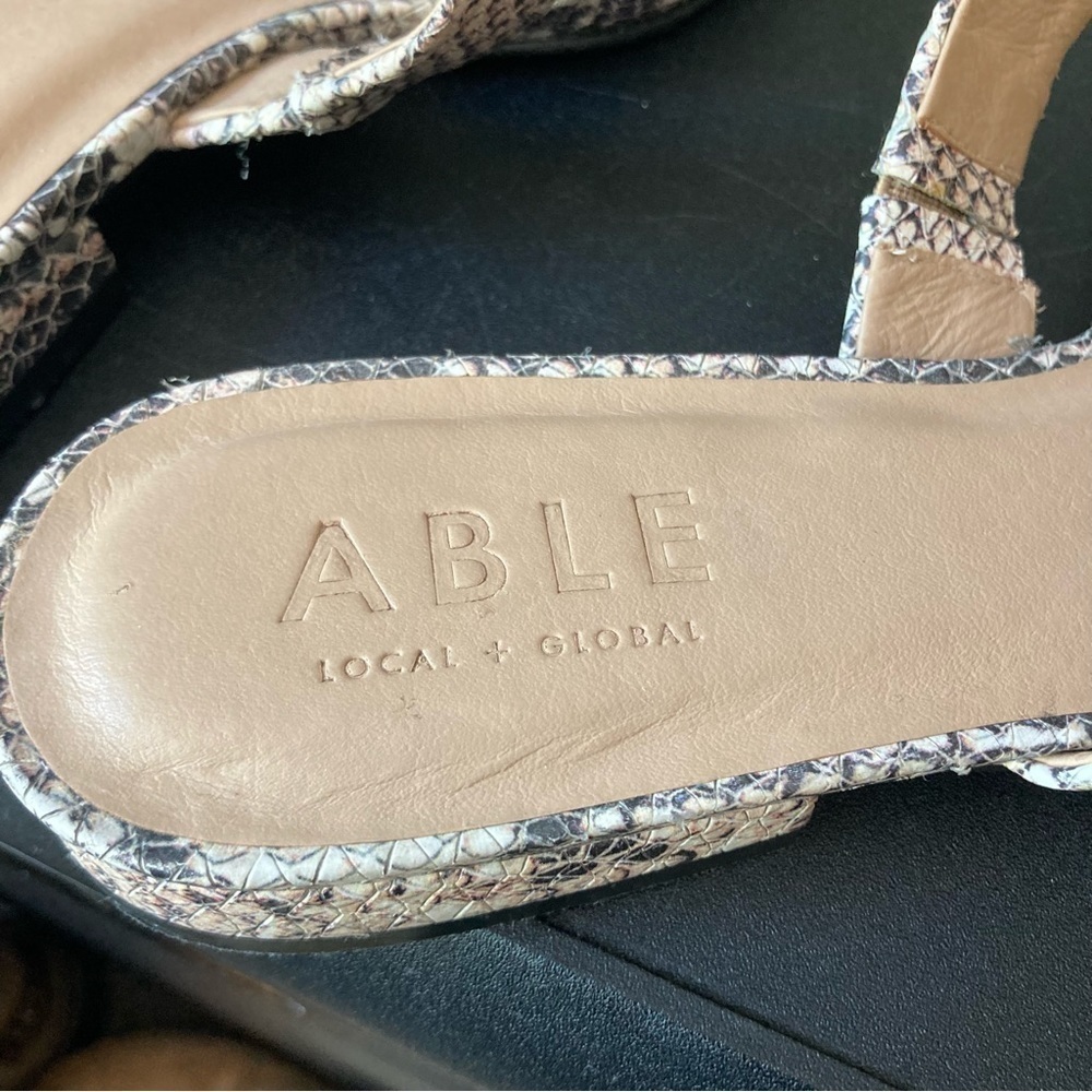 ABLE | Joselyne Snake Python Leather Double Strap… - image 6